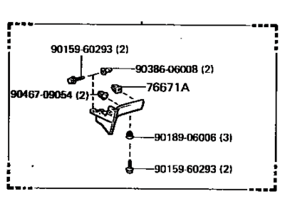 1987 Toyota Supra Mud Flaps - 76604-19155-01