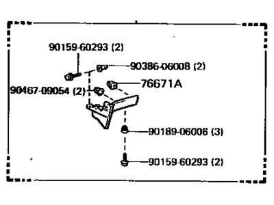 1988 Toyota Supra Mud Flaps - 76604-19155-01