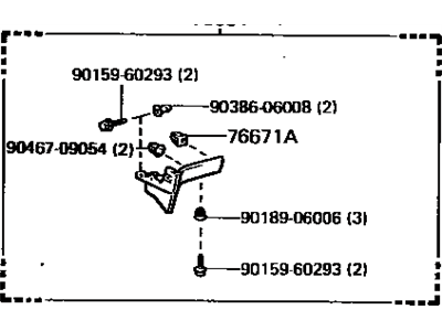 1987 Toyota Supra Mud Flaps - 76603-19155-01