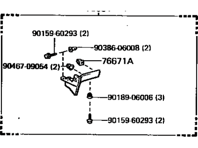 1988 Toyota Supra Mud Flaps - 76603-19155-01