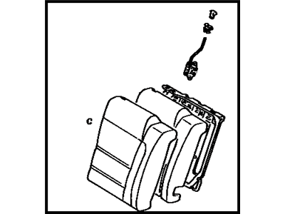 Toyota 71480-1D160-05 Back Assembly, Rear Seat, RH