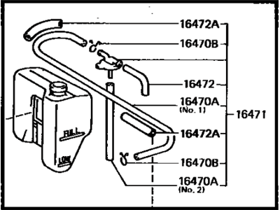 1986 Toyota Supra Coolant Reservoir - 16470-42030