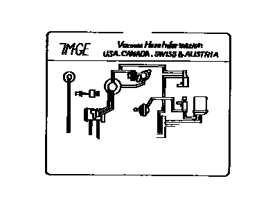 Toyota 17792-42030 Plate, Engine Vacuum Hose Information