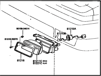 Toyota 81210-14130 Lamp Assembly, Fog