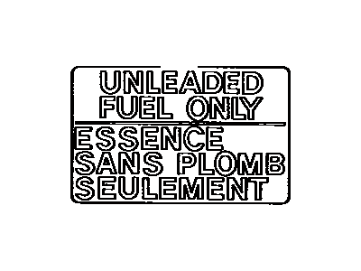 Toyota 74559-14060 Label, Fuel Information