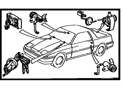 Toyota 69005-14601-05 Cylinder Set, Lock