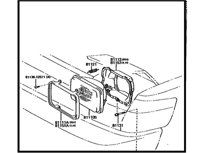 Toyota 81150-1B110 Driver Side Headlight Assembly