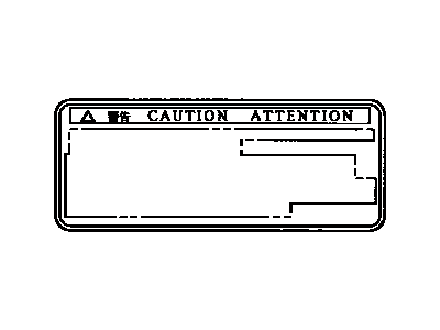 Toyota 74544-42011 Label, Rear Seat Information