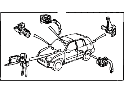 2001 Toyota RAV4 Ignition Lock Cylinder - 69005-42250