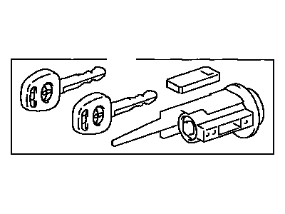 Toyota 89703-42080 Cylinder & Key Set, Ignition W/Transponder