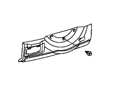 Toyota 75081-42240 Garnish Sub-Assy, Back Door, Outside