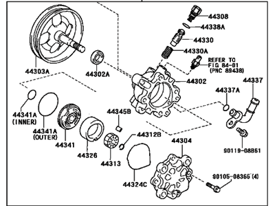 2004 Toyota RAV4 Power Steering Pump - 44310-42070