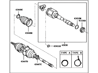 2005 Toyota RAV4 Axle Shaft - 43410-42090