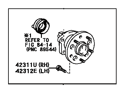 2004 Toyota RAV4 Wheel Hub - 42450-42030