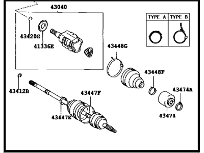 Toyota 43420-42070 Shaft Assembly, Front Drive, Left