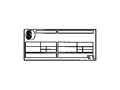 Toyota 42661-42180 Label, Tire Pressure Information