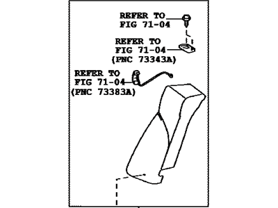 Toyota 71540-06091-B2 Back Assy, Rear Side Seat, RH