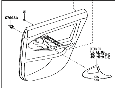 Toyota 67630-06852-B0 Panel Assembly, Rear Door