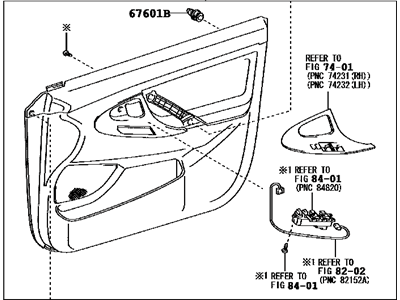 Toyota 67620-06C40-B0 Panel Assembly, Front Door