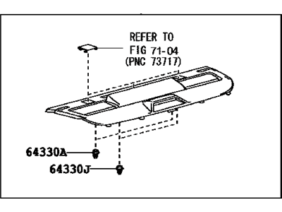 Toyota 64330-06470-E1 Panel Assy, Package Tray Trim