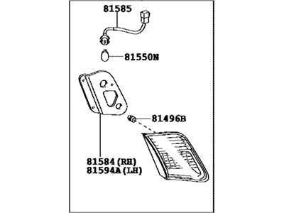 2009 Toyota Camry Back Up Light - 81580-06240