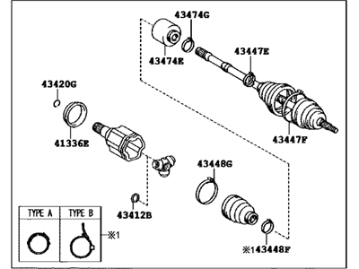 2010 Toyota Camry Axle Shaft - 43420-33270