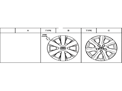 Toyota 42602-33130 Wheel Cap Sub-Assembly