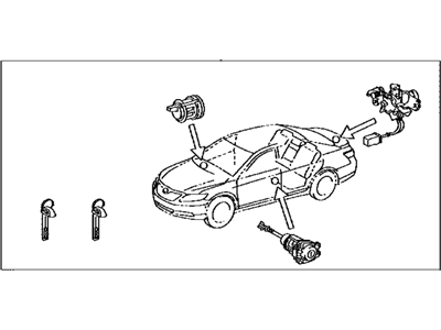 Toyota 69005-06450 Cylinder Set, Lock