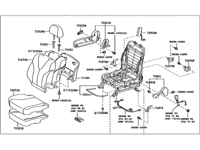 Toyota 71100-06P41-E0 Seat Assembly, Front RH