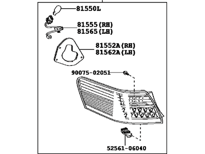 Toyota 81550-06350 Lamp Assembly, Rear Combination