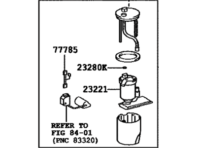 Toyota 77020-06230 Fuel Suction Tube Assembly W/Pump & Gage