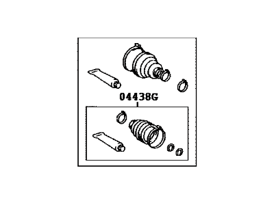 Toyota 04427-33090 Front Cv Joint Boot Kit, In Outboard, Right