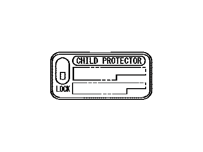 Toyota 69339-AA020 Label, Child Protector Information