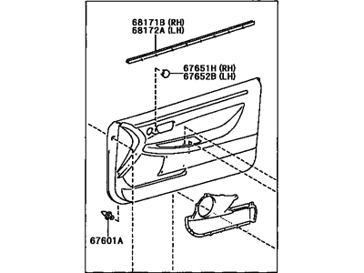 Toyota 67620-06240-A0 Board Sub-Assy, Front Door Trim, LH