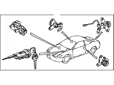 2003 Toyota Solara Ignition Lock Cylinder - 69005-33630