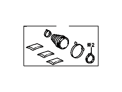 Toyota 04438-06070 Front Cv Joint Boot Kit Inboard Joint, Left