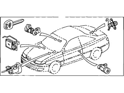 1999 Toyota Solara Ignition Lock Cylinder - 89708-33340