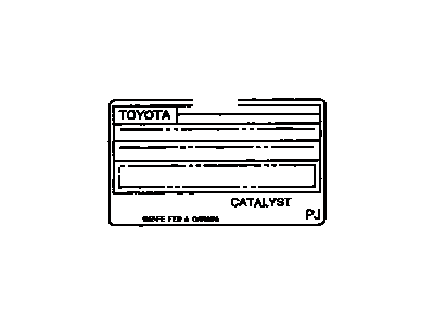 Toyota 11298-28270 Label, Emission Control Information