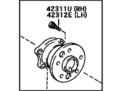 2002 Toyota Solara Wheel Hub - 42410-07010