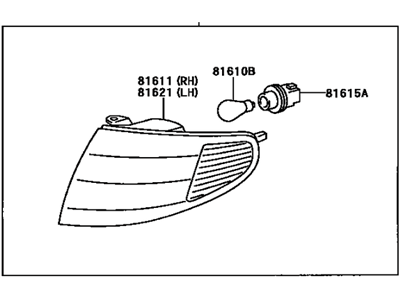 Toyota 81620-06040 Lamp Assy, Parking & Clearance, LH