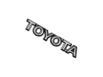 Toyota 75447-06020 Luggage Compartment Door Name Plate, No.7