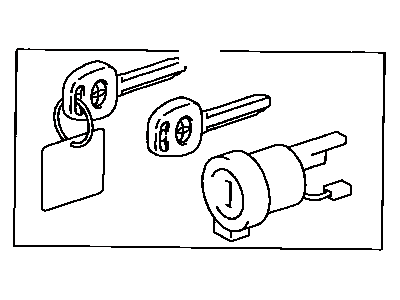 Toyota 89703-33030 Cylinder & Key Set, Ignition W/Transponder