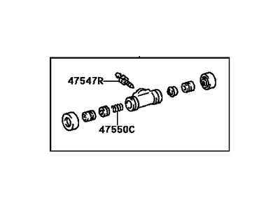 1999 Toyota Camry Wheel Cylinder - 47550-06030