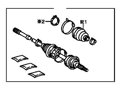 2002 Toyota Solara Axle Shaft - 43470-09860