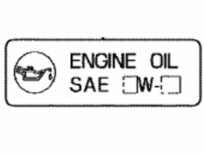 Toyota 15369-25010 Label, Engine Oil In