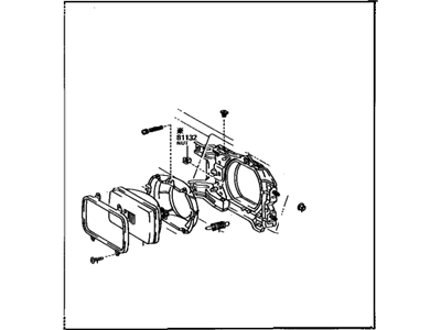 Toyota 81110-80218 Passenger Side Headlight Assembly