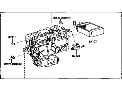 Toyota 87150-16110 Radiator Assy, Heater