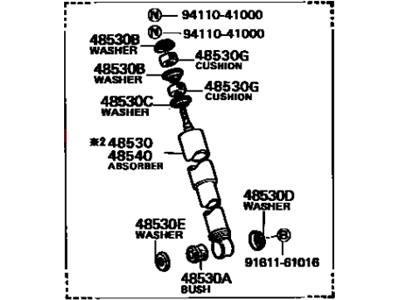 1988 Toyota Tercel Shock Absorber - 48531-16240