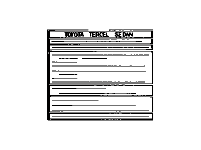 Toyota 42661-16170 Plate, Tire Pressure Caution