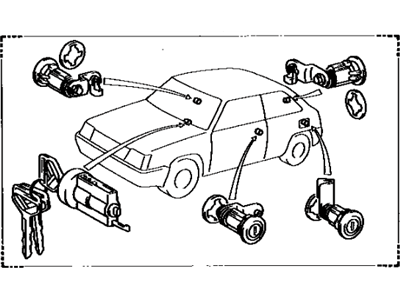 Toyota 69005-16182 Cylinder Set, Lock